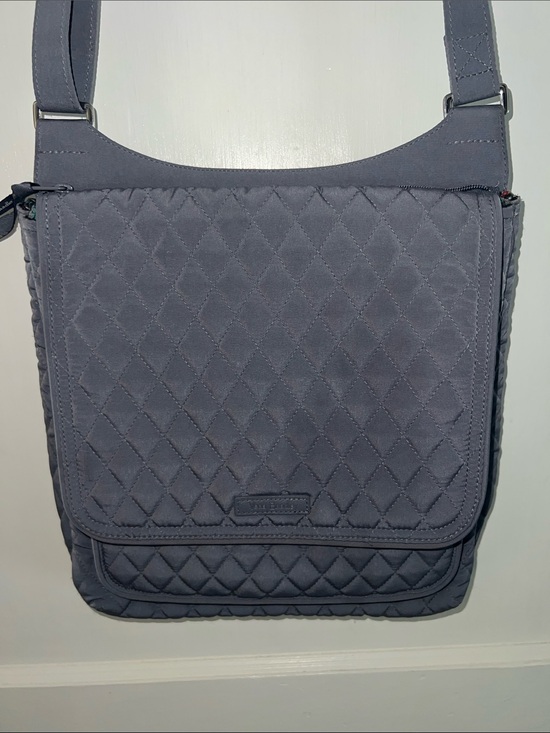 Vera Bradley Other - Vera Bradley Quilted Slate Gray Messenger Bag